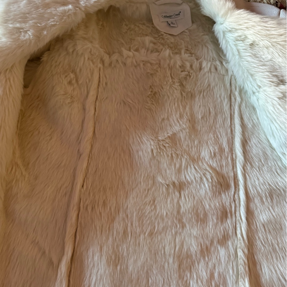 Coldwater Creek Suede And Fur Coat - Picture 4 of 5